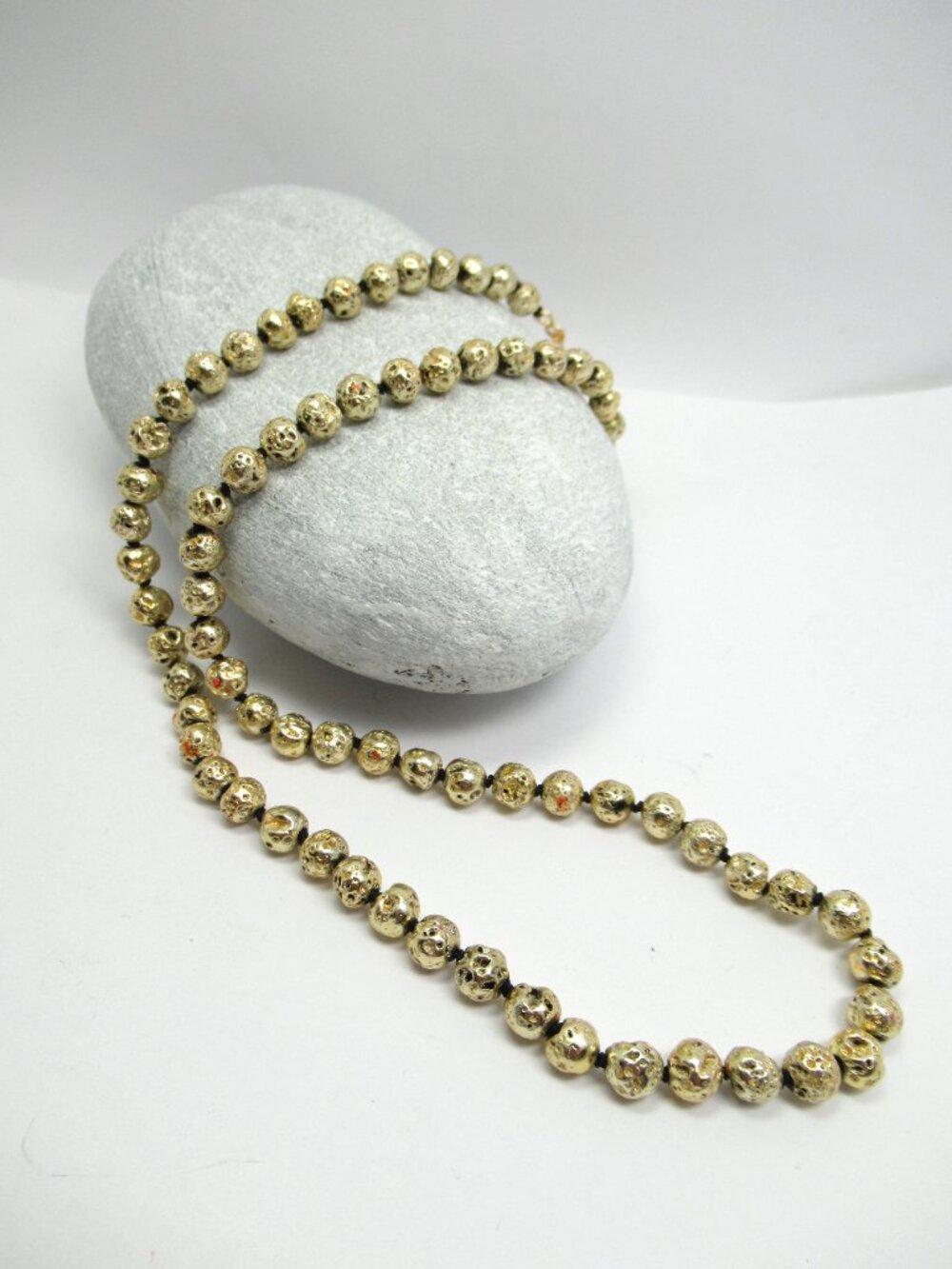 Lava rock necklace